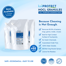 Load image into Gallery viewer, kaiPROTECT HOCL Granules All Purpose Disinfectant (8 x 1L Pouches) (6992854712484)
